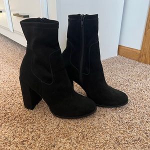 Chinese laundry black ankle sock boots